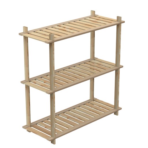 

Стеллаж деревянный самосборный WoodMood 3 полки 800х800х300мм