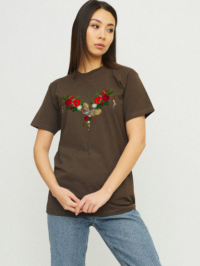 Футболка бавовняна довга жіноча YAPPI Boyfriend WBR20054 XL Шоколадна від Rozetka на платформі USKIDKA Акція на Футболка бавовняна довга жіноча YAPPI Boyfriend WBR20054 XL Шоколадна від Rozetka