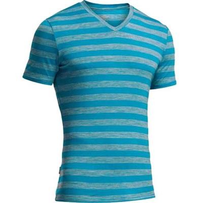 

Термофутболка Icebreaker BF 150 Anatomica SS V MEN stripe alpine/metro L (102 911 401 L)