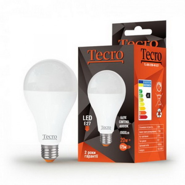 

Лампа LED Tecro TL-A80-20W-4K-E27 20W 4000K E27