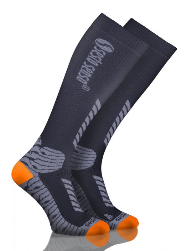 

Спортивные компрессионные гольфы Sesto Senso Sport Kompression 35-38 Серый с оранжевым