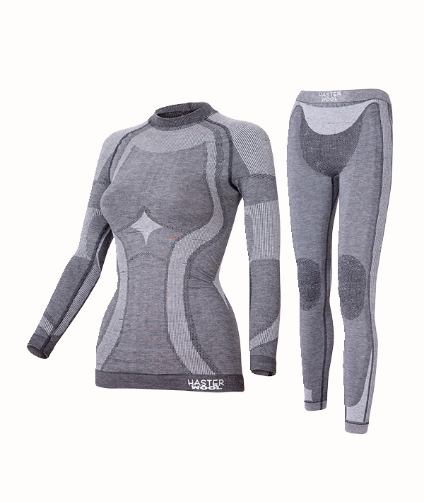

Комплект женского термобелья Haster Merino Wool L/XL Темно-серый