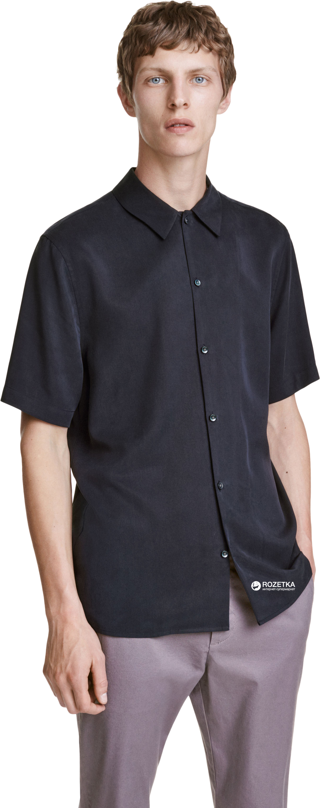 

Рубашка H&M XAZ048277QHKW S Темно-синяя