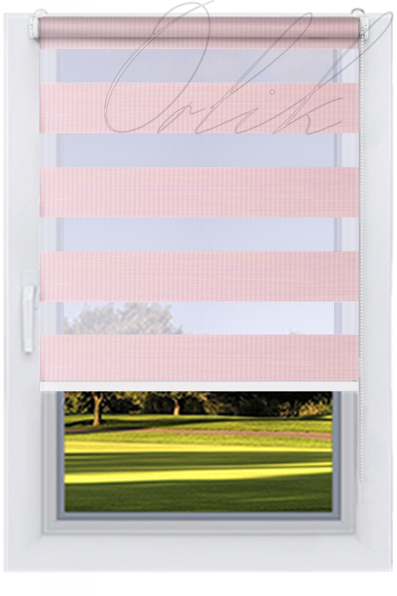 

Ролета тканевая DECOLUX Светло-лиловый 72,5х160 BAHAMA-2749 День-Ночь вал 19 белый