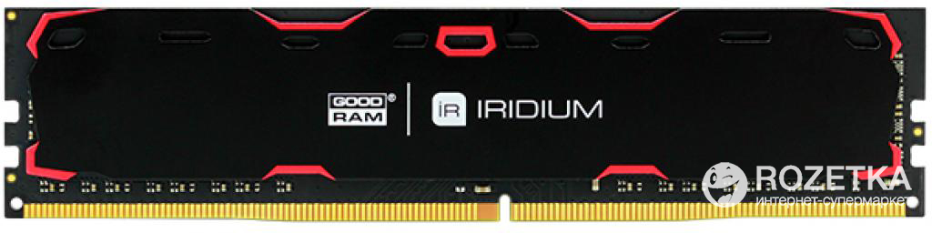 

Оперативная память Goodram DDR4-2400 4096MB PC4-19200 Iridium Black (IR-2400D464L17S/4G)