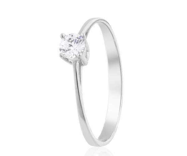 

Кольцо с камнем SWAROVSKI Zirconia "Ночное небо", белое золото, КД4172/1SW, 17 размер