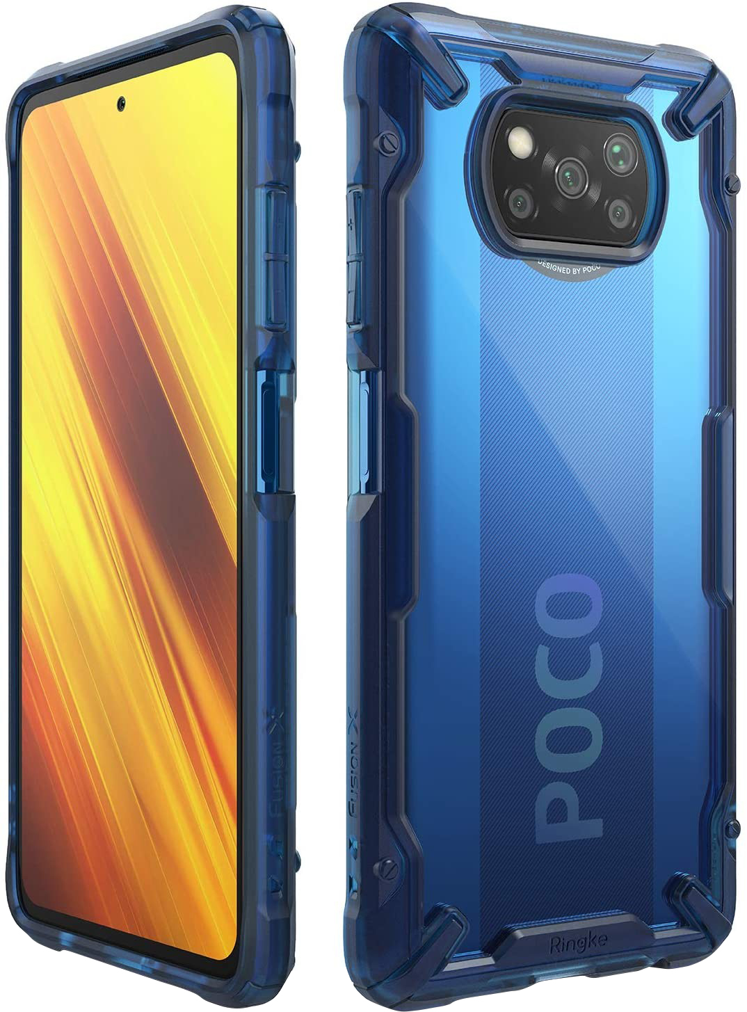 

Панель Ringke Fusion X для Xiaomi Poco X3 NFC Space Blue