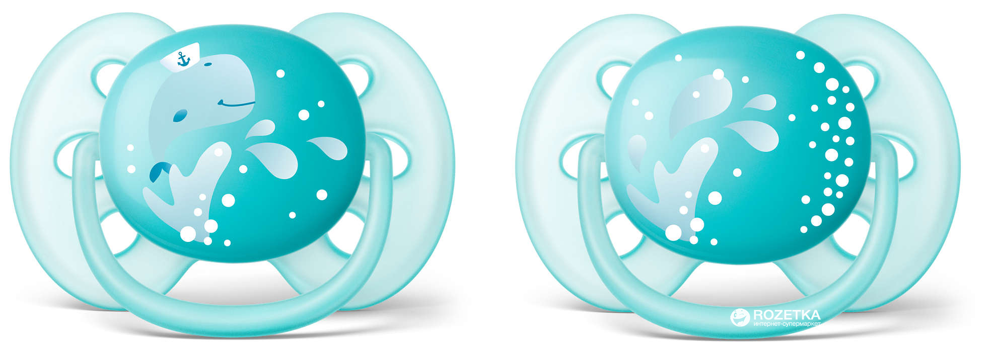 

Пустышка Philips AVENT Ultra Soft для мальчиков 6-18 мес 2 шт (SCF226/22)