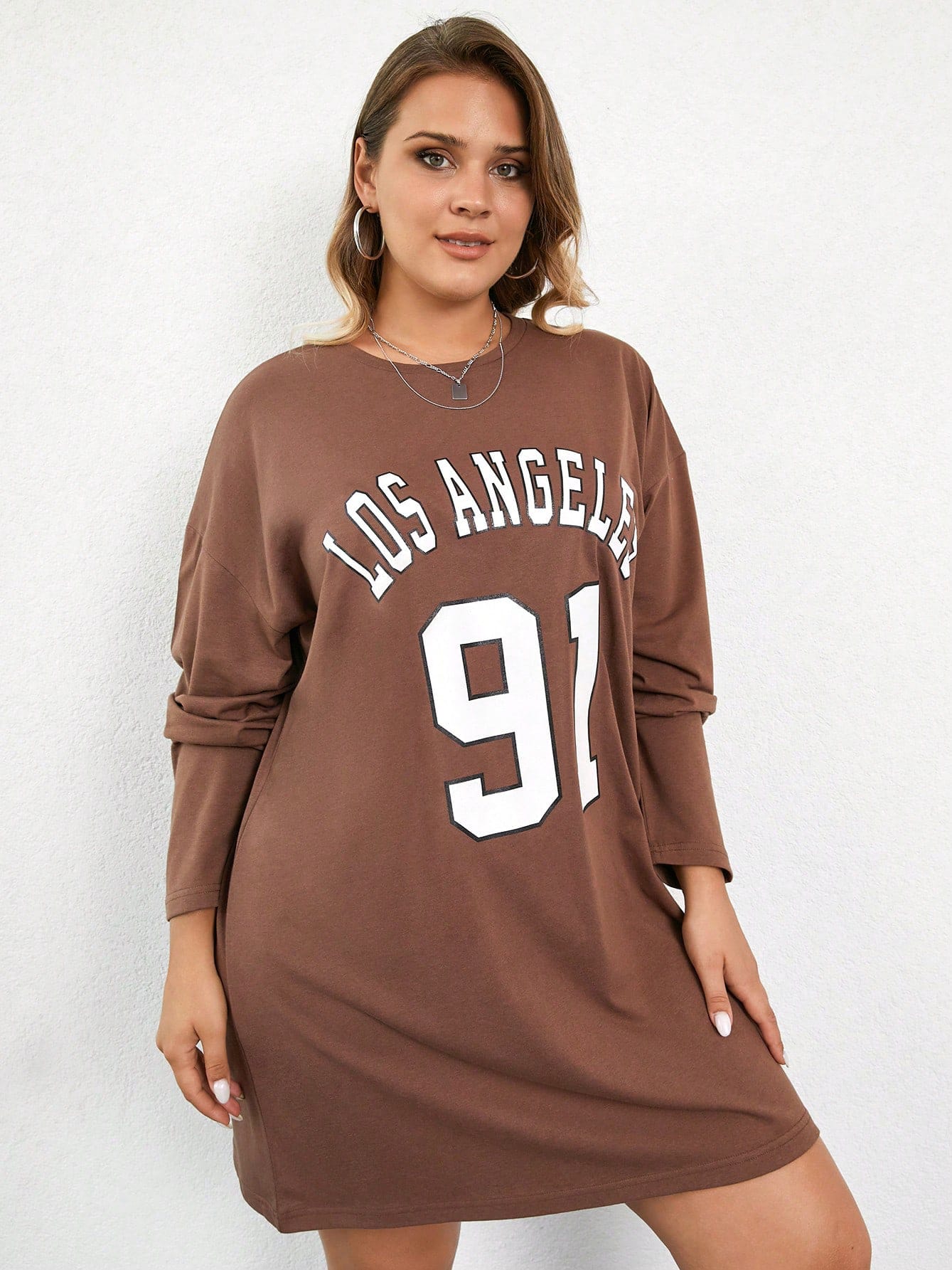 Акція на Сукня літня жіноча SHEIN GD-00095556 XL Коричнева від Rozetka