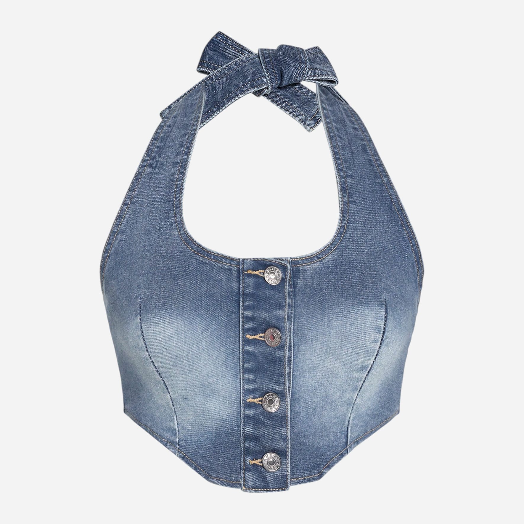 Акція на Топ жіночий SHEIN GD-00142796 L Блакитний від Rozetka