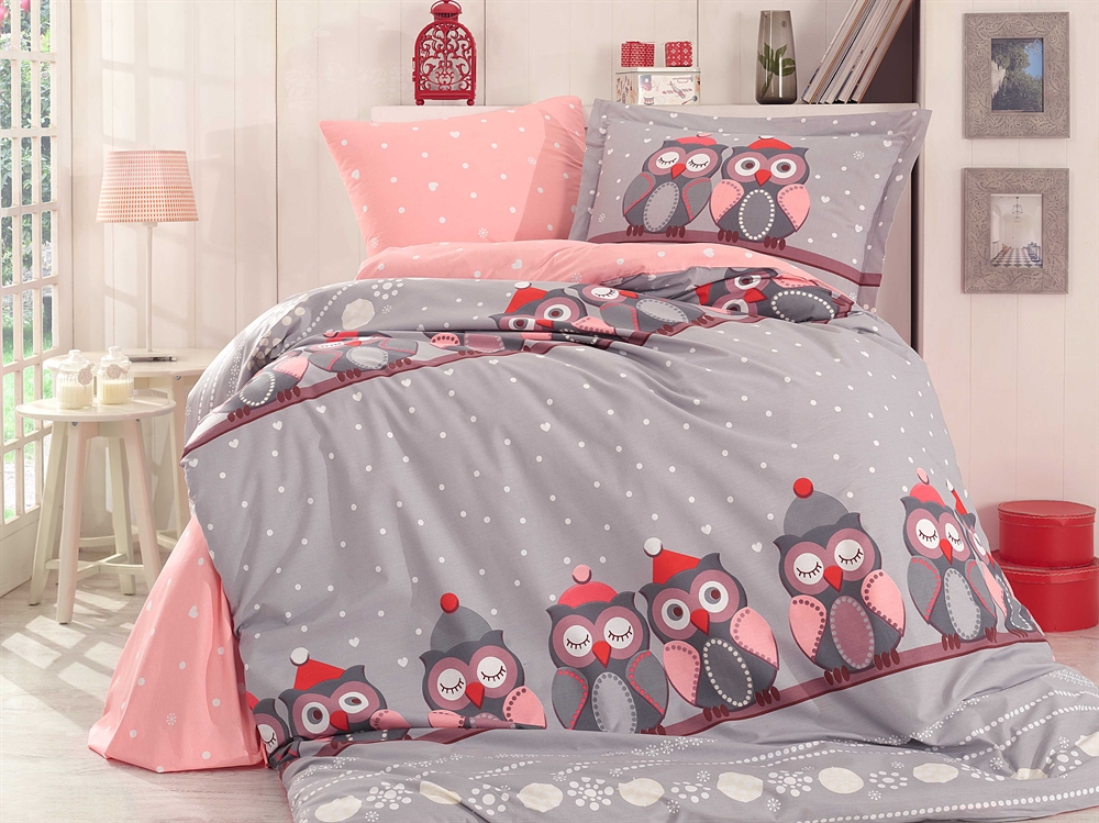 

КПБ HOBBY Poplin Linda серый 160*220/1*50*70