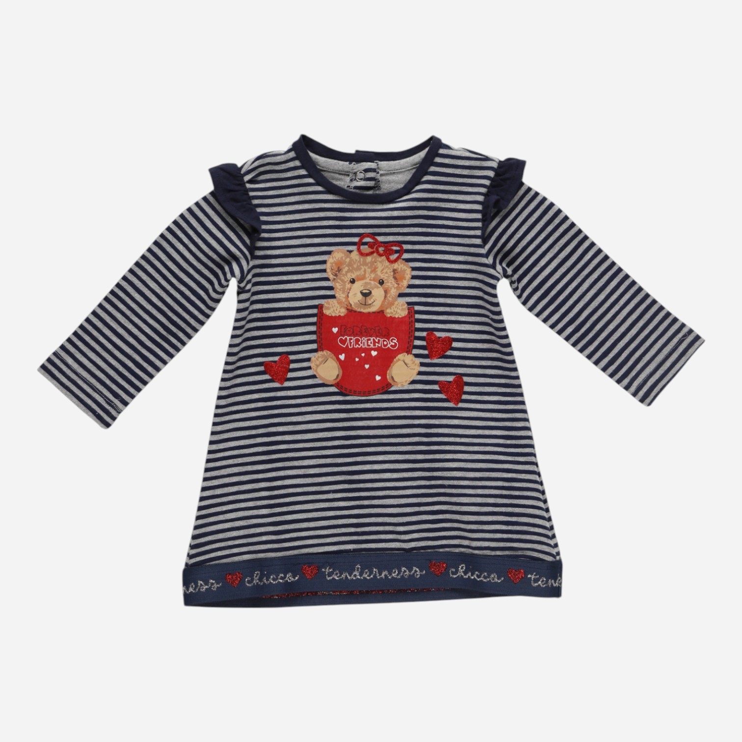 Дитяче плаття для дівчинки Chicco GD-00091723 62 см Сіро-синій від Rozetka на платформі USKIDKA Акція на Дитяче плаття для дівчинки Chicco GD-00091723 62 см Сіро-синій від Rozetka