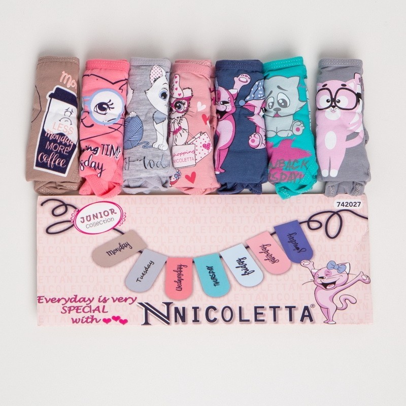 

Трусы недельки 7 шт. Nicoletta 742027 158 см. Микс