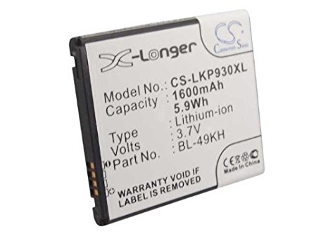 

Аккумулятор для для LG BL-49KH 1600 mAh Cameron Sino