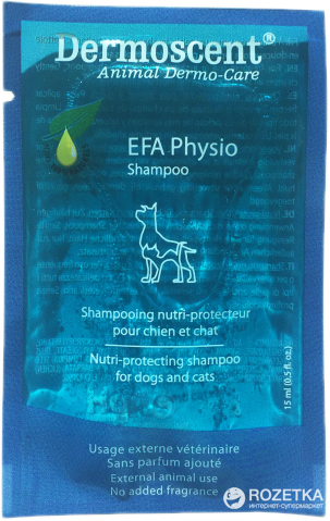 

Питательный и защитный шампунь Dermoscent EFA Physio Shampoo для всех типов кожи саше 20х15 мл