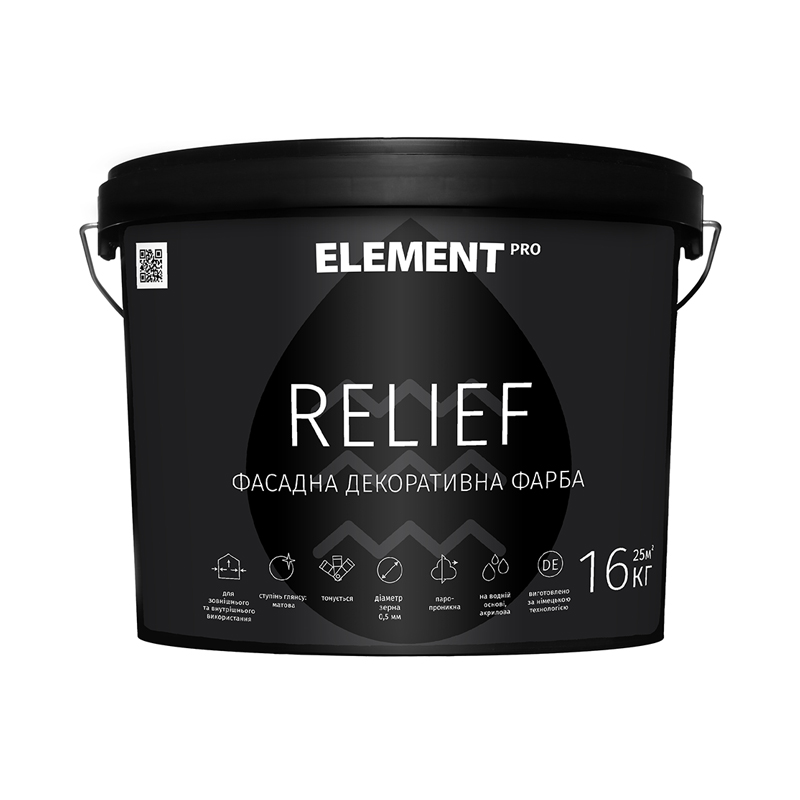 

Фасадная декоративная краска RELIEF ELEMENT PRO 16 кг