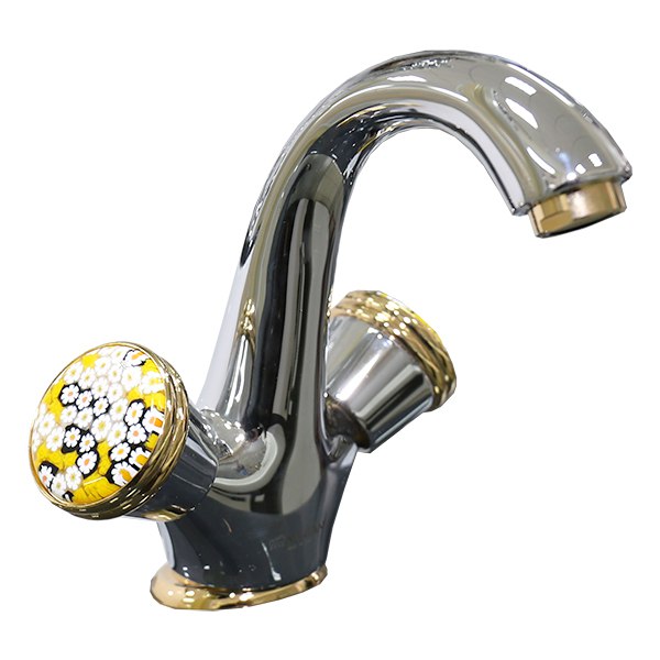 

Змішувач для умивальника SANTAN MURRINE 181CO0623 ch/g, з донним клапаном
