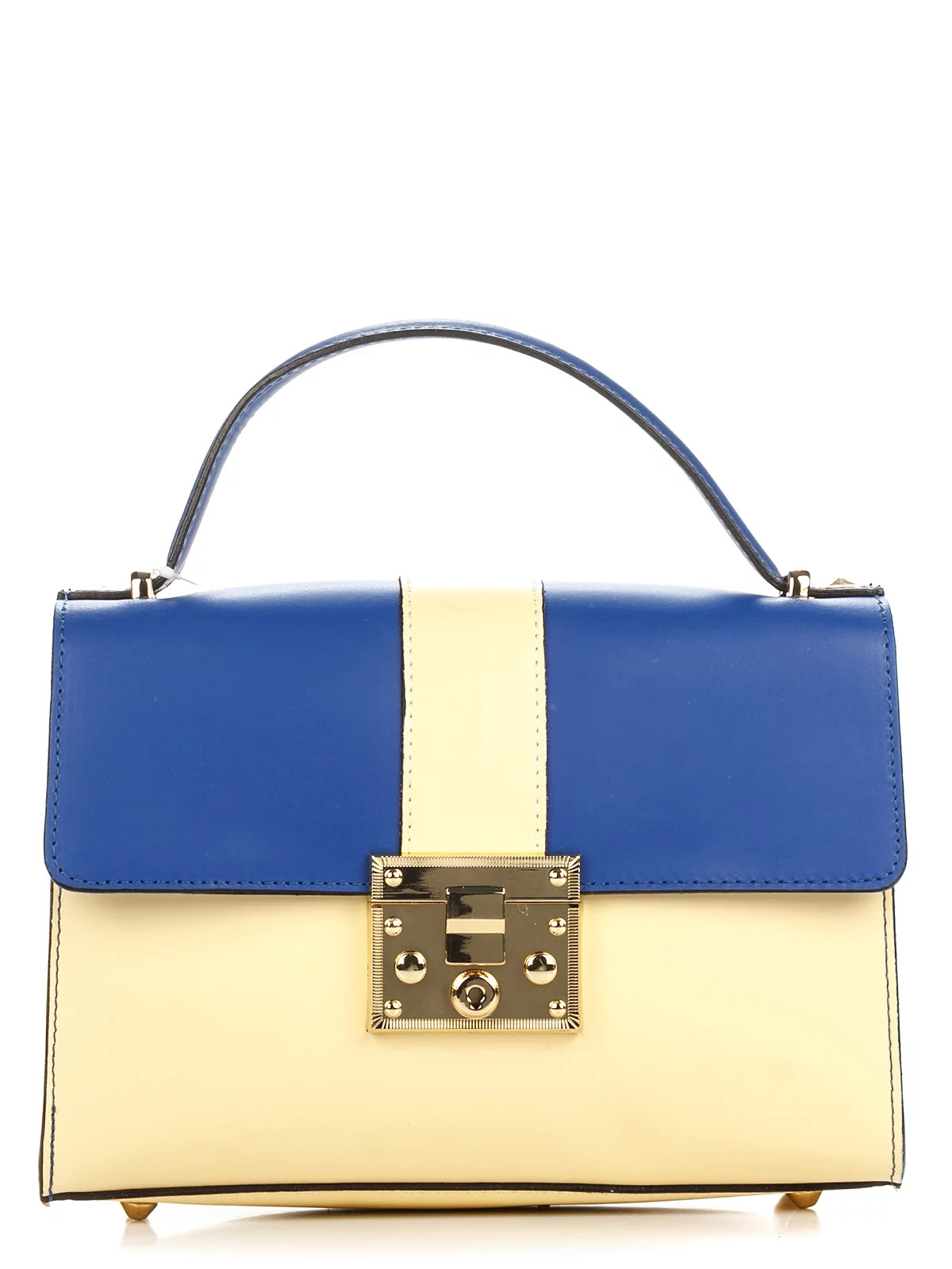 

Деловая Сумка Genuine Leather 8644_blue_yellow Кожаная Синий