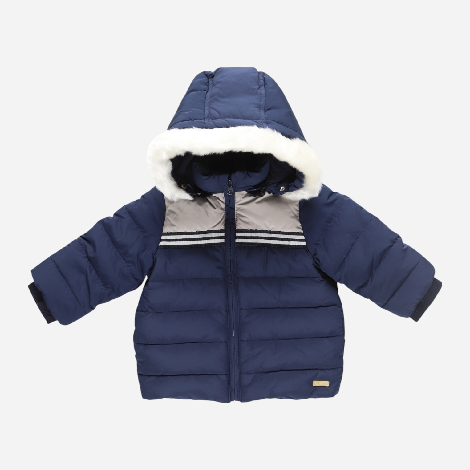 Акція на Дитяча зимова довга куртка для хлопчика Chicco GD-00092811 80 см Темно-синя від Rozetka