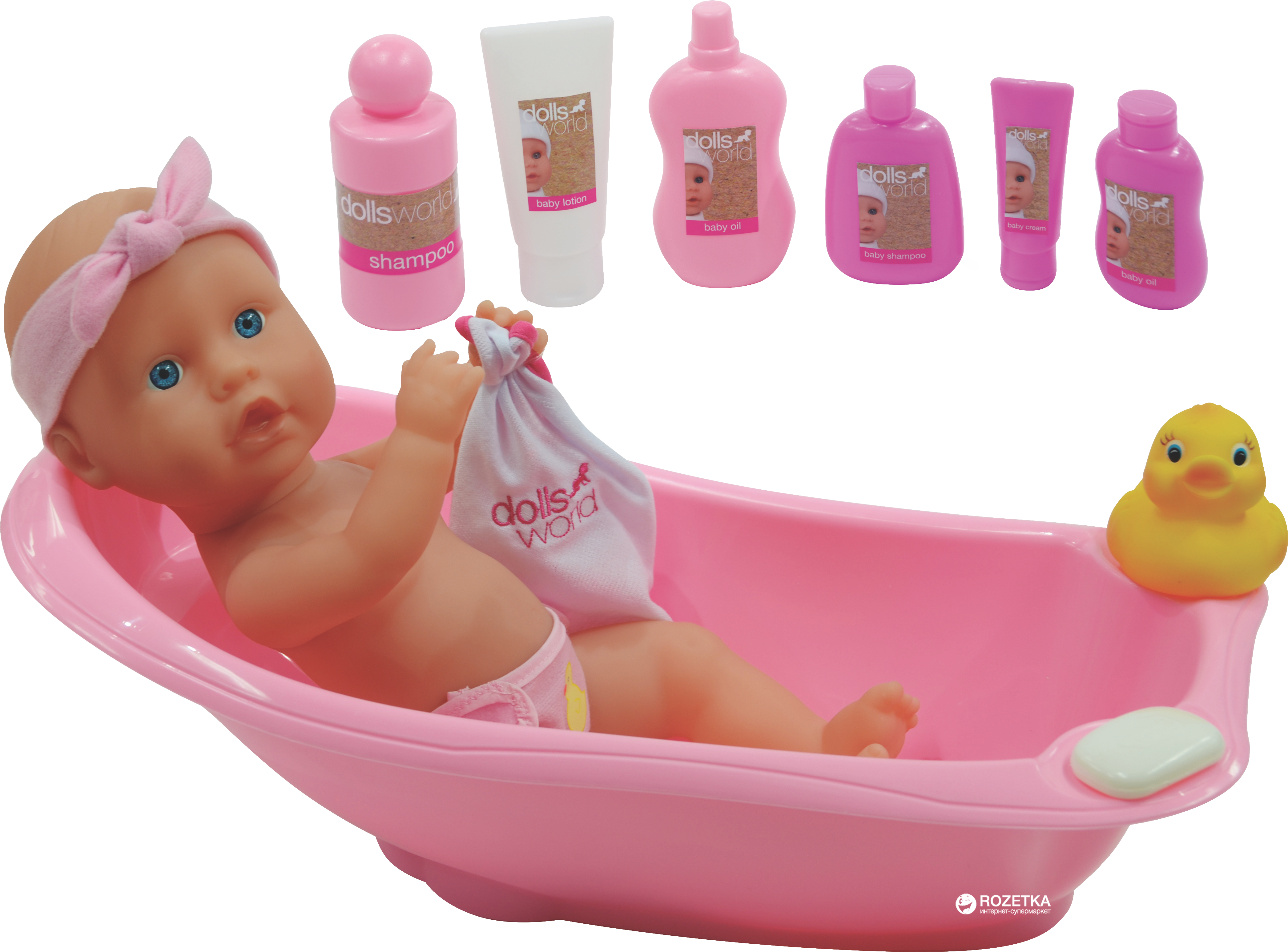 

Кукла DollsWorld с набором для купания 38 см (8855G)