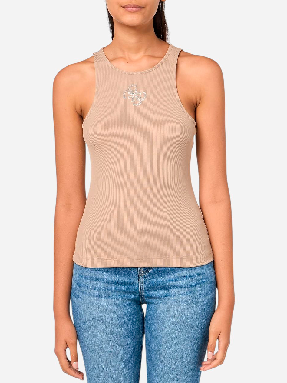 Акція на Майка жіноча Guess 26978879 XS Бежева від Rozetka