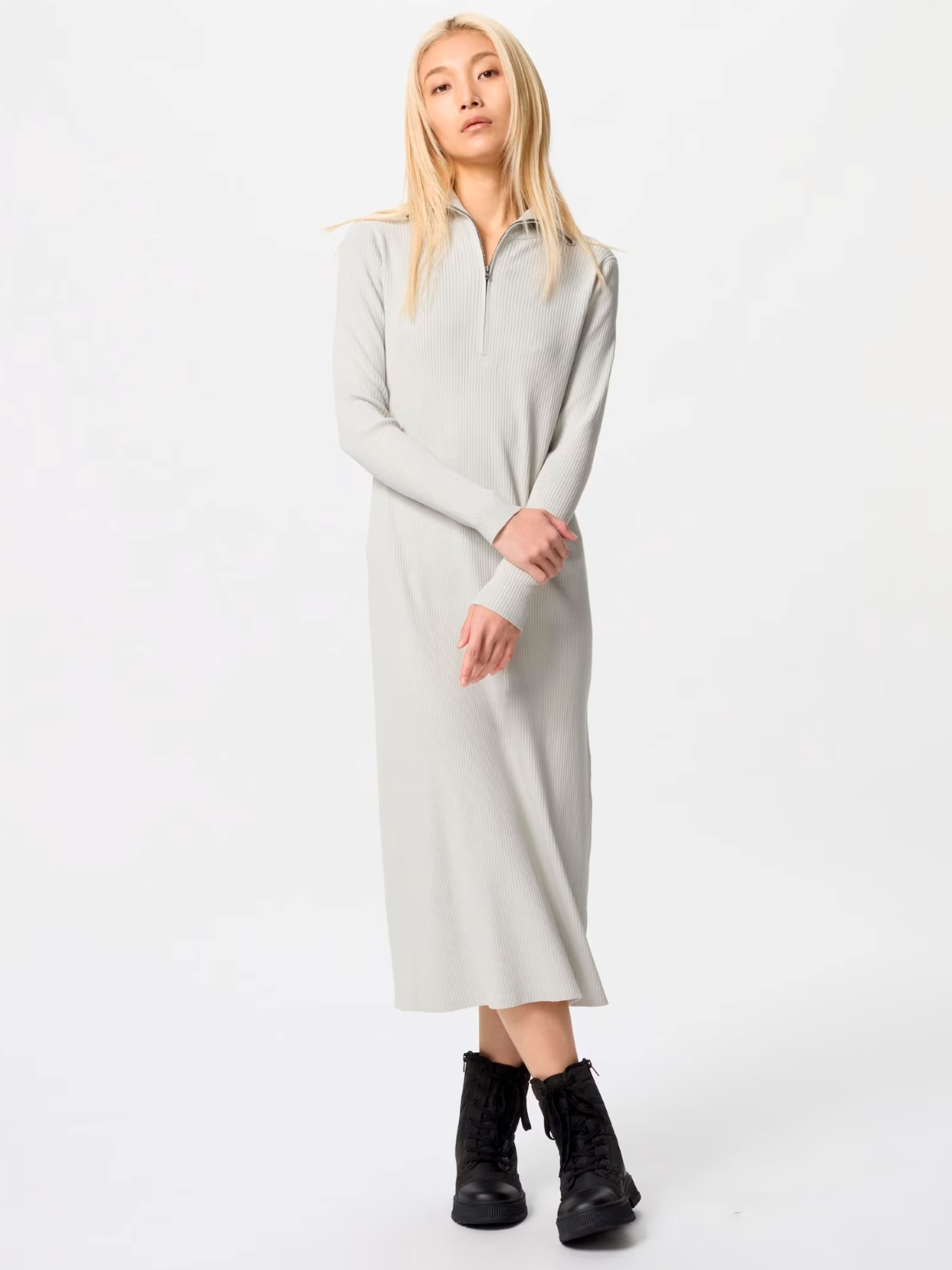 Акція на Сукня міді осіння жіноча Uniqlo 697635256 M Сіра від Rozetka