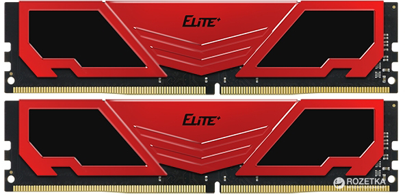 

Оперативная память Team Elite Plus DDR4-2400 8192MB PC4-19200 (Kit of 2x4096) Red (TPRD48G2400HC16DC01)
