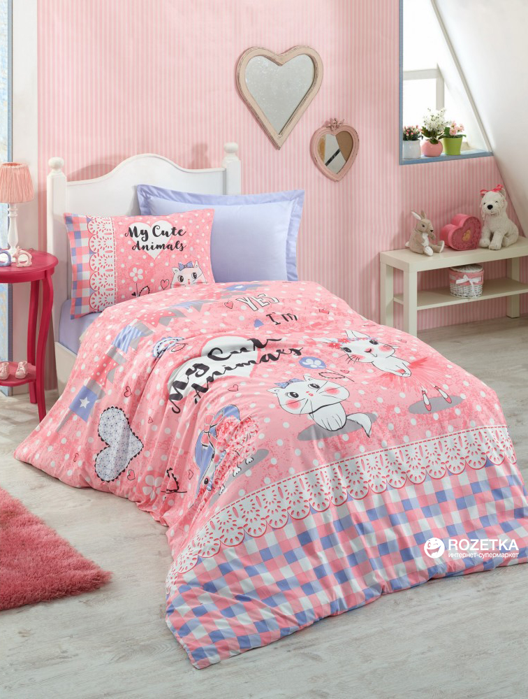 

Комплект постельного белья Cotton Box Ранфорс Animals Pembe 160x220