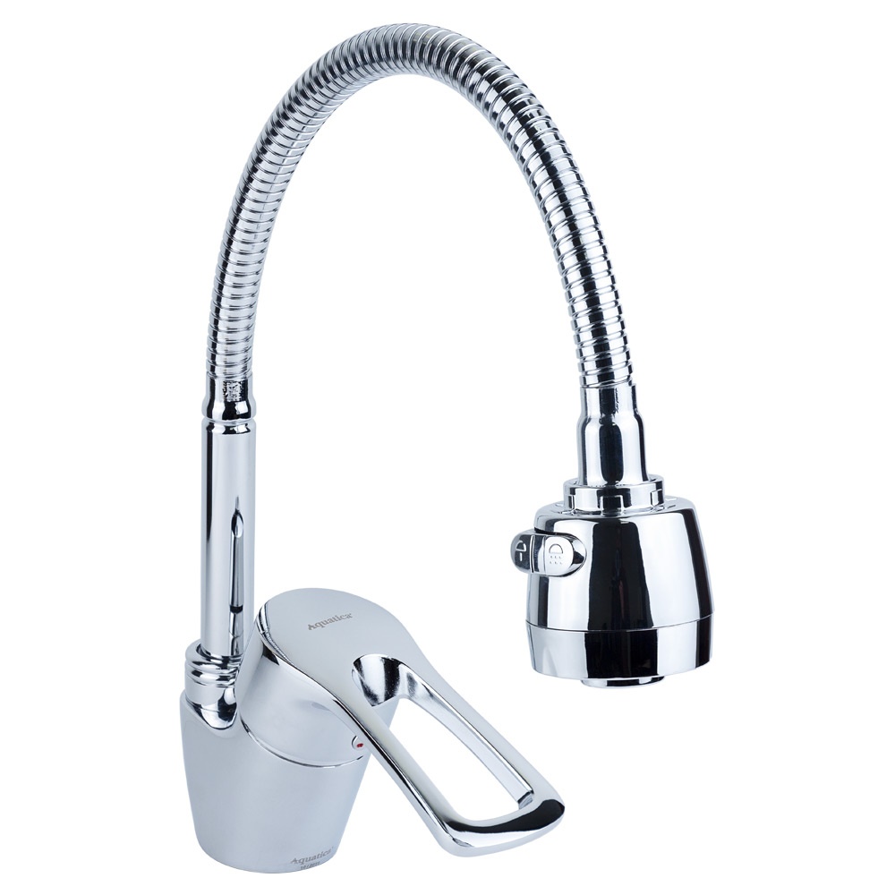 

Змішувач ML Ø40 для кухні гусак гофрований на гайці AQUATICA (ML-4B644C)