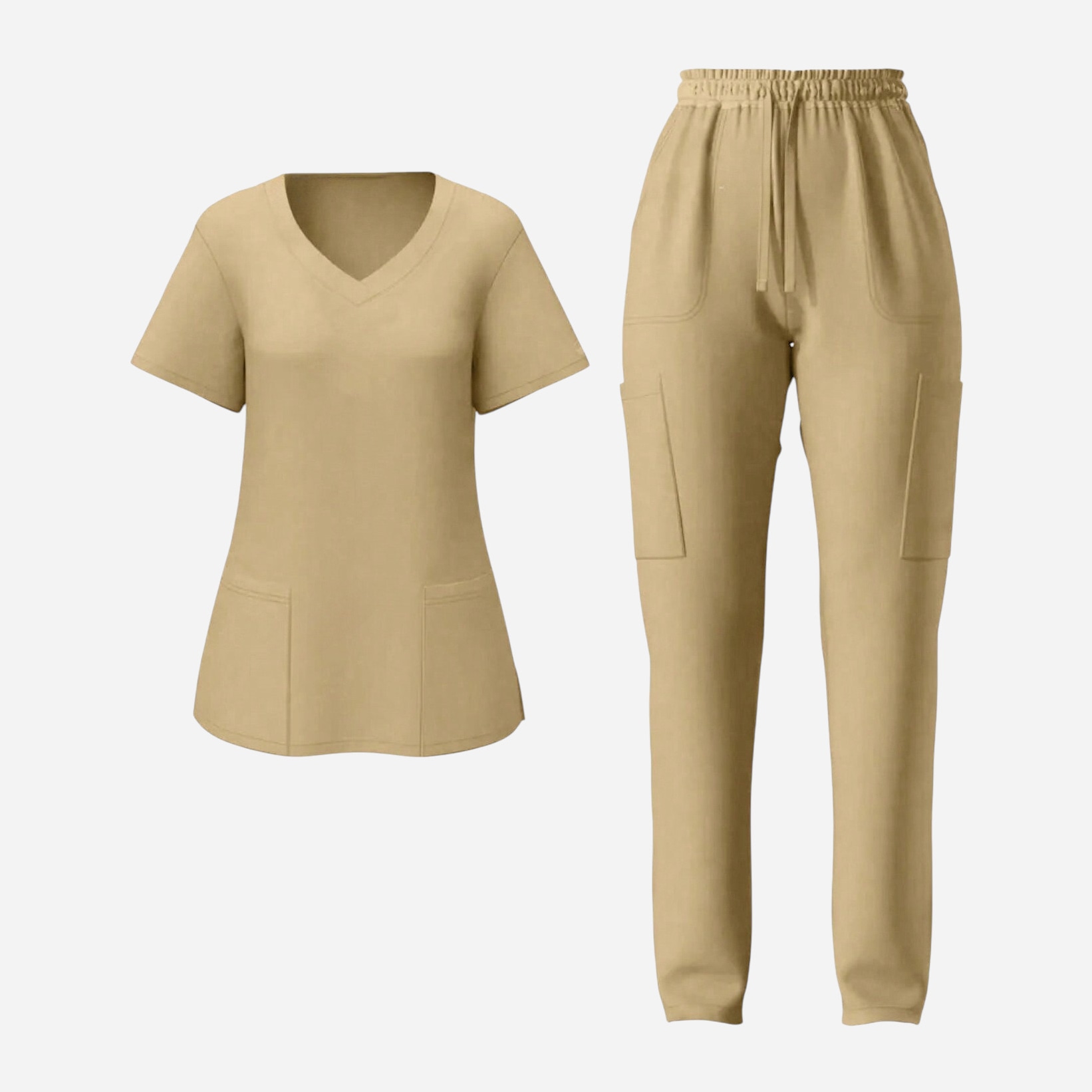 Акція на Костюм жіночий SHEIN GD-00117744 L Бежевий від Rozetka