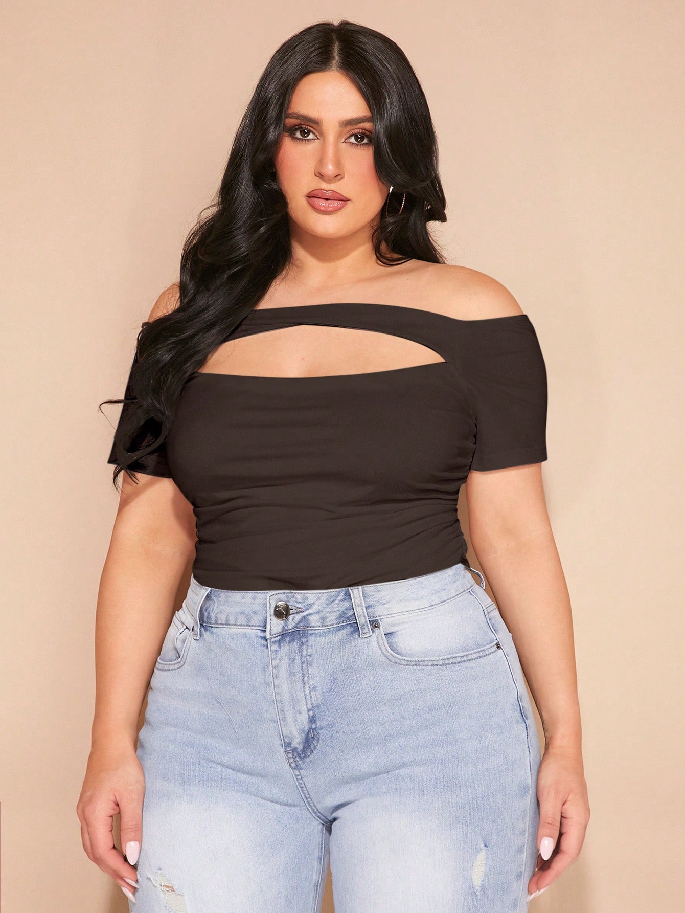 Акція на Топ жіночий SHEIN GD-00137334 XL Коричневий від Rozetka