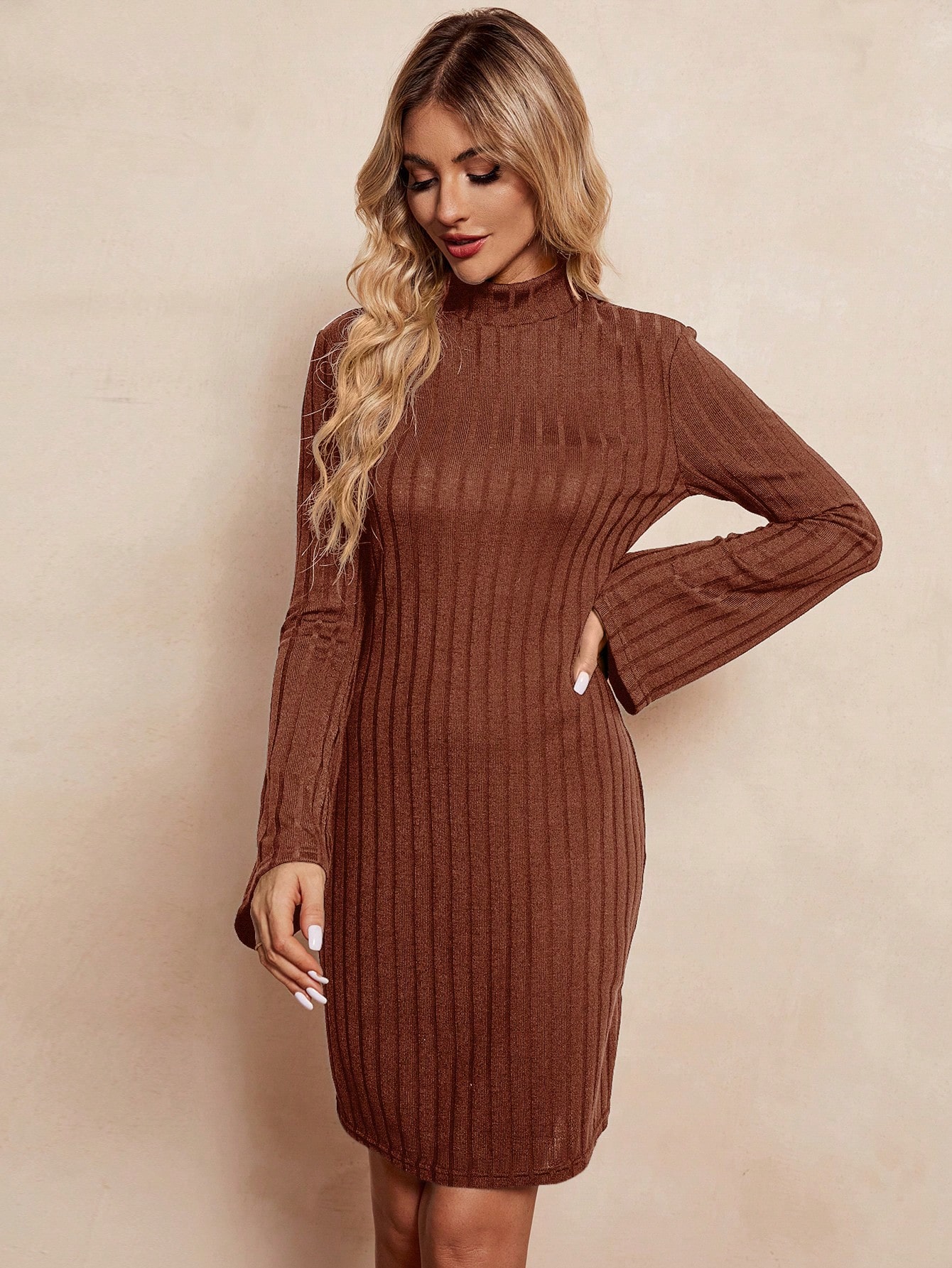 Сукня міді осіння жіноча SHEIN GD-00166201 L Коричнева від Rozetka на платформі USKIDKA Акція на Сукня міді осіння жіноча SHEIN GD-00166201 L Коричнева від Rozetka