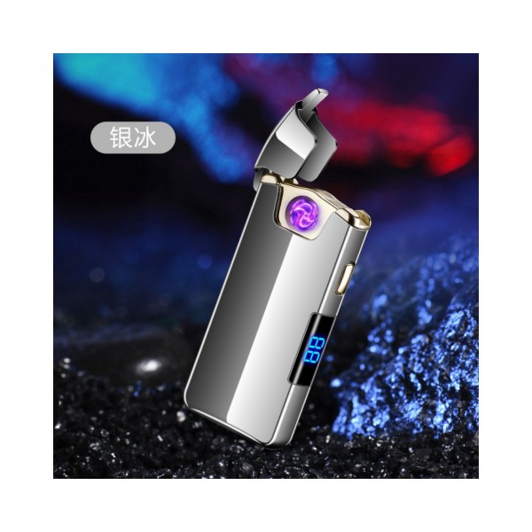 

Электроимпульсная зажигалка в подарочной коробке Lighter №HL-111 Silver