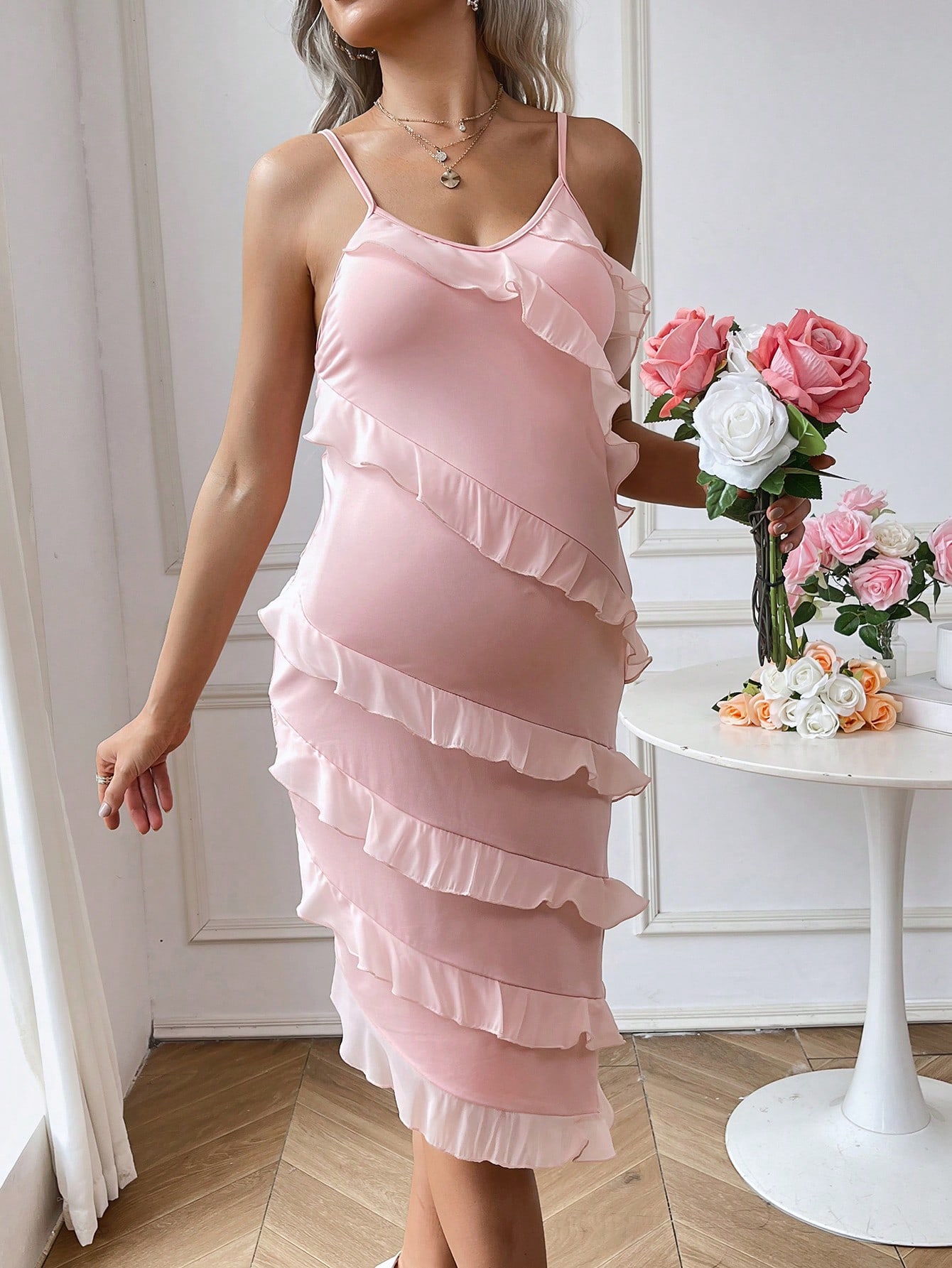 Сукня для вагітних вечірня міді літня жіноча SHEIN GD-00157973 XL Рожева від Rozetka на платформі USKIDKA Акція на Сукня для вагітних вечірня міді літня жіноча SHEIN GD-00157973 XL Рожева від Rozetka