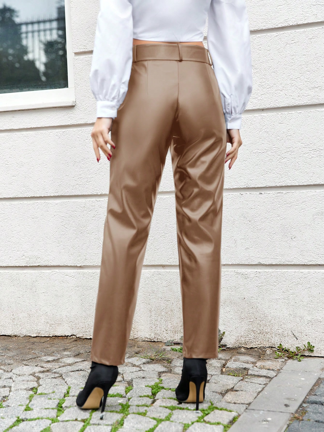 Акція на Штани жіночі SHEIN GD-00158270 44 Пісочні від Rozetka
