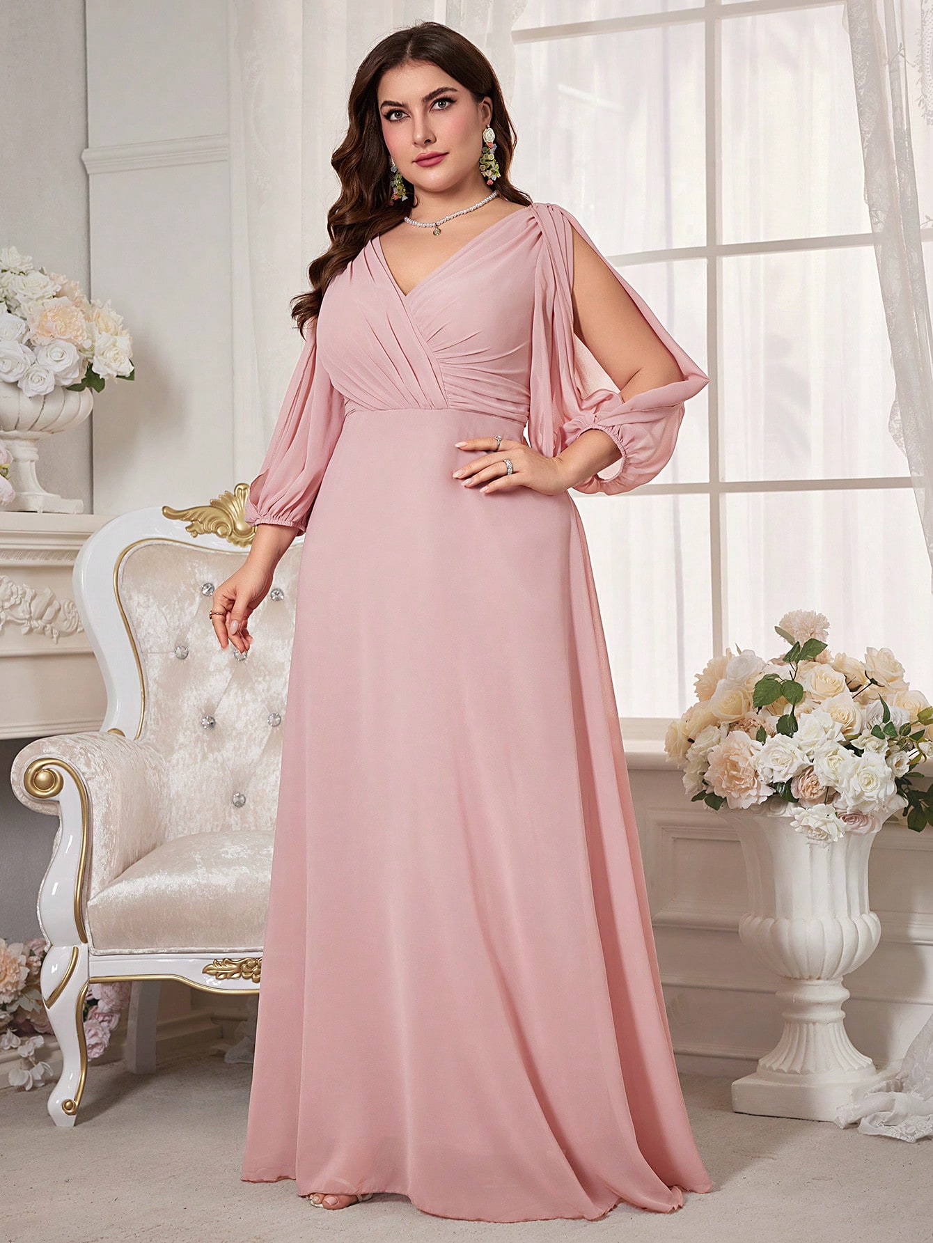 Сукня вечірня довга жіноча SHEIN GD-00158161 XL Рожева від Rozetka на платформі USKIDKA Акція на Сукня вечірня довга жіноча SHEIN GD-00158161 XL Рожева від Rozetka