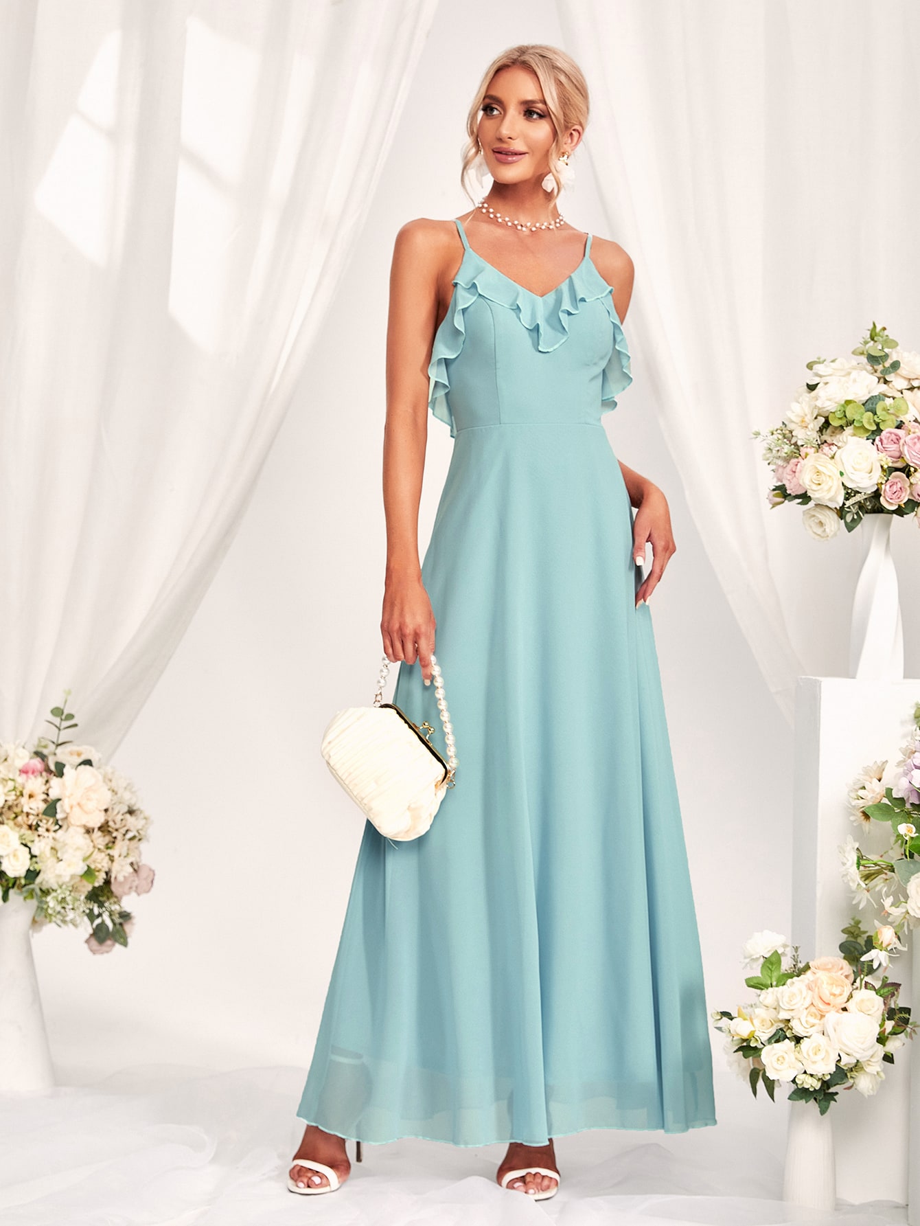 Сукня вечірня довга літня жіноча SHEIN GD-00158185 XL М\'ятна від Rozetka на платформі USKIDKA Акція на Сукня вечірня довга літня жіноча SHEIN GD-00158185 XL М\'ятна від Rozetka