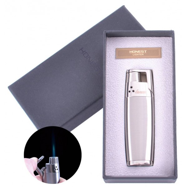 

Зажигалка подарочная Honest (Острое пламя) №3877 Silver