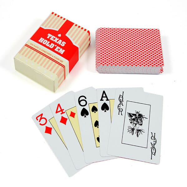 

Карты для покера Texas Hold’em красные (100% пластик)