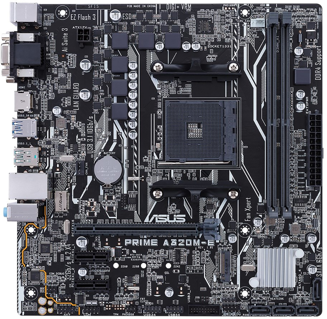 

Материнская плата Asus Prime A320M-E (sAM4, AMD A320, PCI-Ex16)