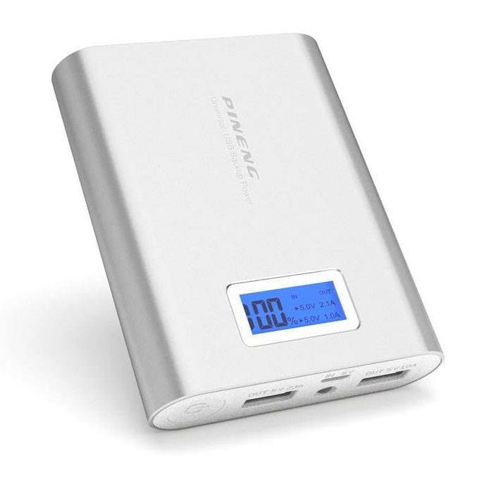 

Внешний аккумулятор Power Bank Pineng PN-988 10000 mAh Silver