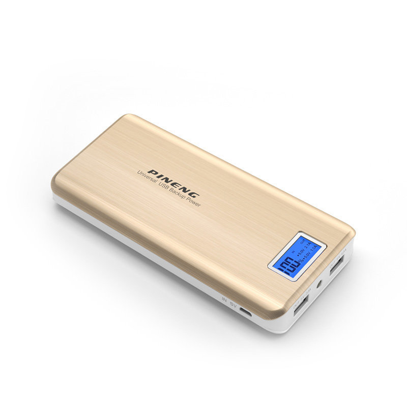 

Внешний аккумулятор Power Bank Pineng PN-999 20000 mAh Gold