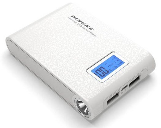 

Внешний аккумулятор Power Bank Pineng PN-913 10000 mAh White