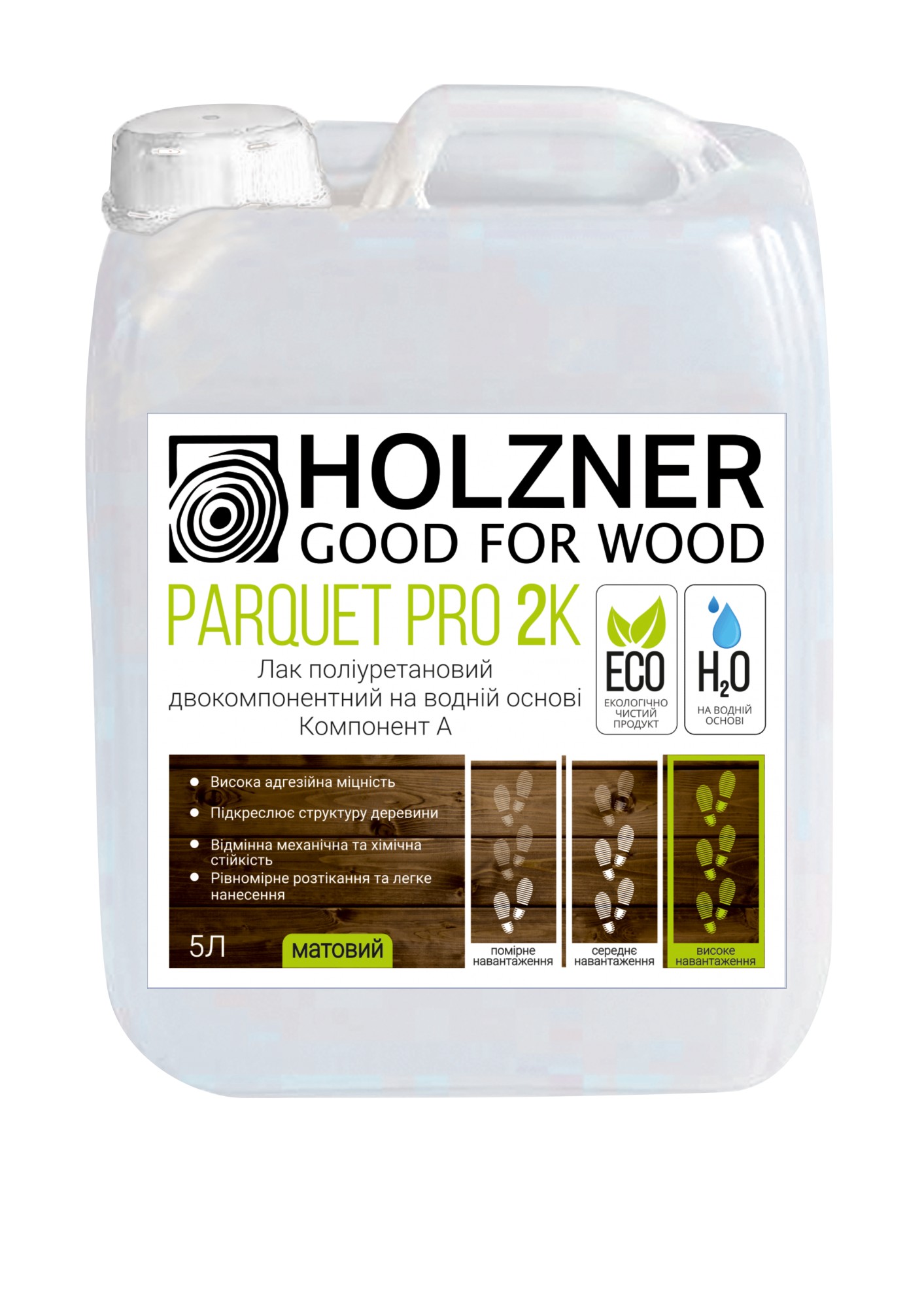 

Лак для паркету SOFI Holzner Parquet PRO 2K матовий 5 л