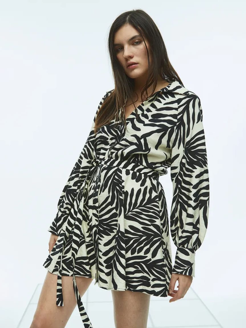 Акція на Сукня-сорочка довга літня жіноча H&M 1145644001c26 S Різнокольорова від Rozetka