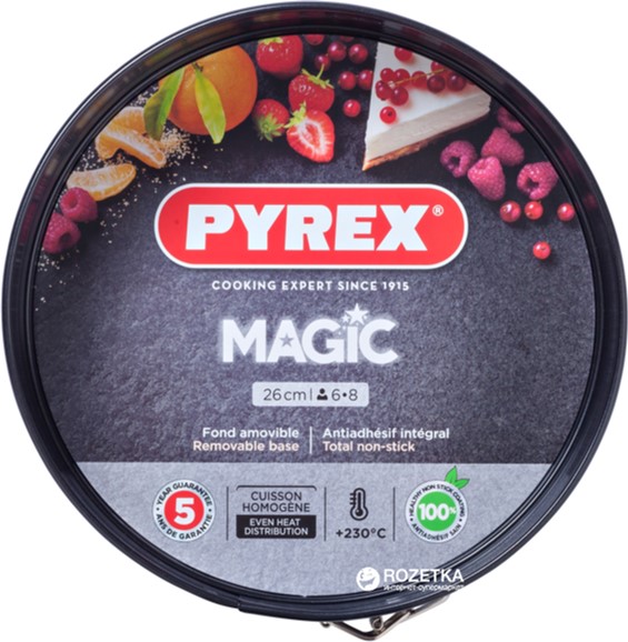 

Форма круглая для выпечки с разъёмной чашей Pyrex Magic26 см Круглая Черная