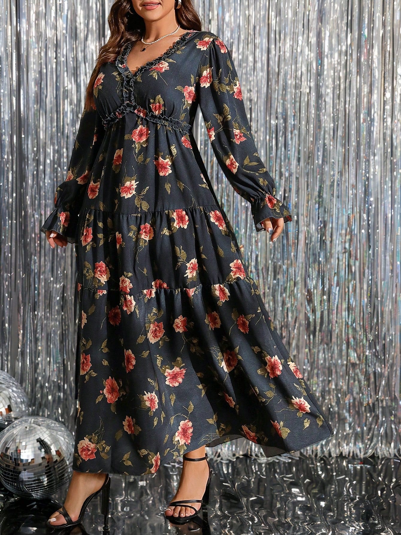 Акція на Сукня осіння жіноча SHEIN GD-00204426 1XL Комбінована від Rozetka