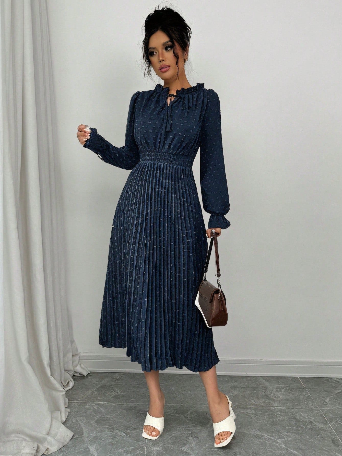 Акція на Сукня осіння жіноча SHEIN GD-00208409 M Темно-синя від Rozetka