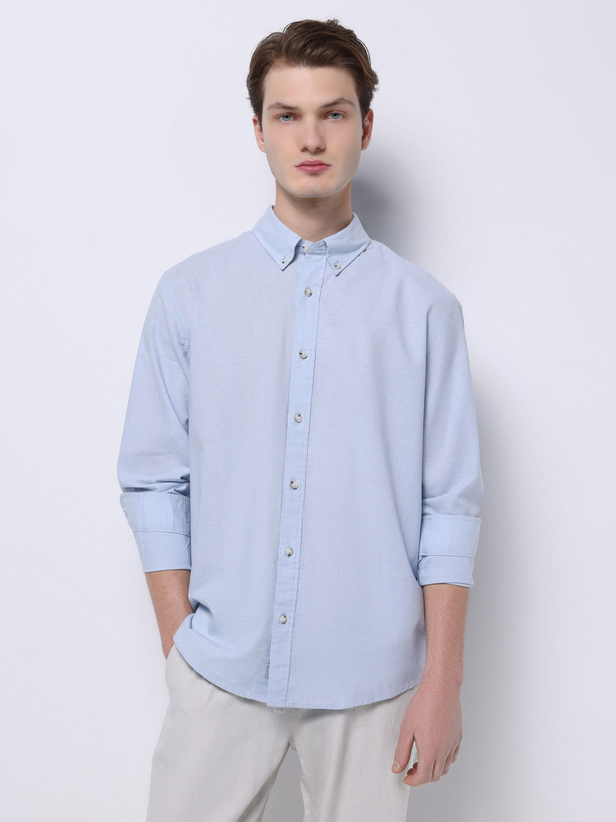 Акція на Сорочка чоловіча Colin's CL1074489LBL XL Light Blue від Rozetka