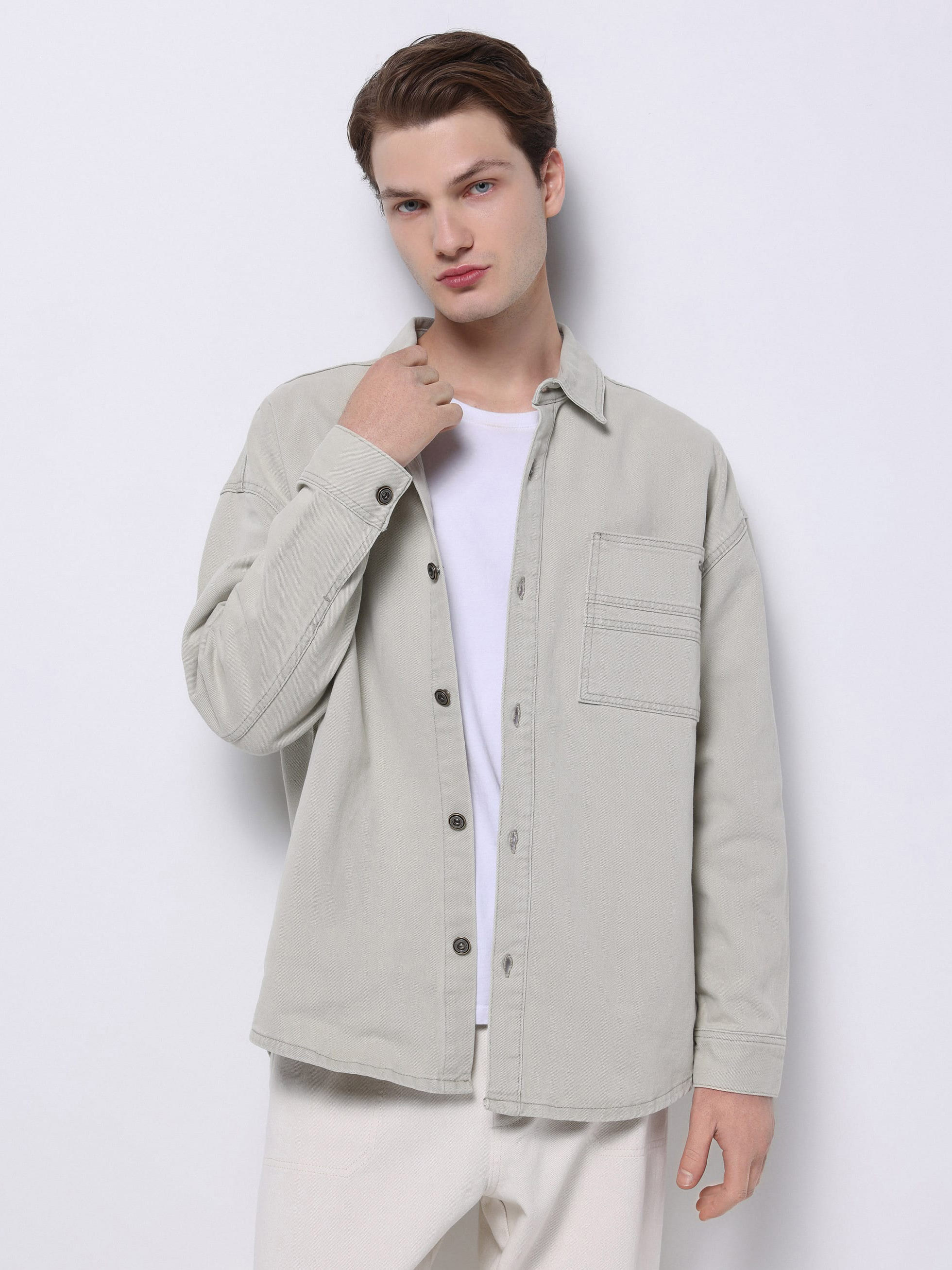 Акція на Сорочка джинсова оверсайз чоловіча Colin's CL1074015DN44201 S Hickey Wash від Rozetka